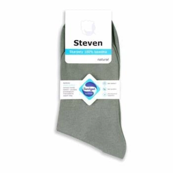 Мужские носки Steven 100 % хлопок бежево-серые р 44-46