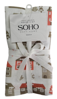Набор полотенец 40x40см House 4 шт SOHO (pbe0050700)