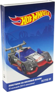 Пластилін воск. 15 кольор. 225гр "Kite" №HW19-087 Hot Wheels(48)
