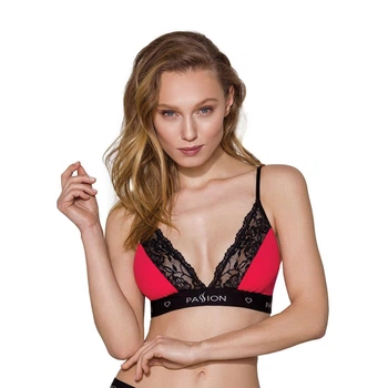 Эластичный топ с кружевом PS001 TOP red-black M - Passion