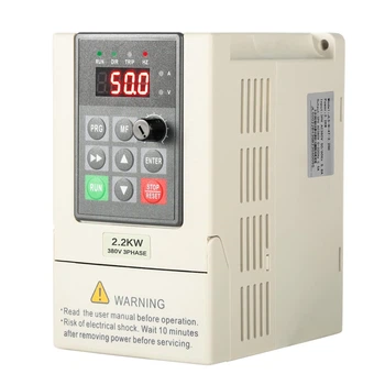 Частотний перетворювач інвертор VFD 230 В 380 В Однофазний вхід 220 В Трифазний вихід 380 В 2,2 кВт CNC Заводська модель JLS-E-2S-2.2GB-4T (з подовжувачем 2M)