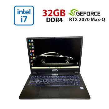 Игровой ноутбук Б-класс Clevo Lambda P960RF / 15.6" (1920x1080) IPS / Intel Core i7-9750H (6 (12) ядер по 2.6 - 4.5 GHz) / 32 GB DDR4 / 512 GB SSD / nVidia GeForce RTX 2070 Max-Q, 8 GB GDDR6, 256-bit / NoWebCam б/у