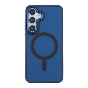 Противоударный Чехол TPU+PC Space Magnetic Color with Magsafe для Samsung Galaxy S25 5G (S931) Dark Blue