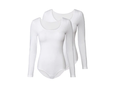 Боди с длинным рукавом набор 2 шт. для женщины Esmara LYCRA® 427415 L Белый