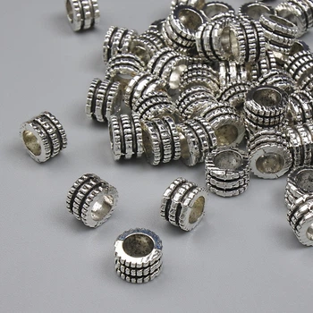 Фурнитура бусина-вставка цвет металла серебро, диаметр 6×4 мм ± отверстие, диаметр 3,8 мм ± фасовка (~32 шт.), ida50322