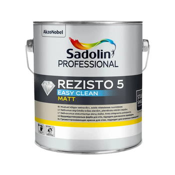 Краска для стен акриловая матовая Sadolin Professional Rezisto 5 Бесцветный BC 2.33л