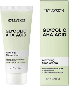 Відновлювальний крем з гліколевою кислотою Hollyskin Glycolic AHA Acid Face Cream 50 мл