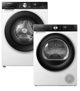 Комплект машин Hisense Пральна WF3S8043BW3 + Сушильна DH3S802BW3