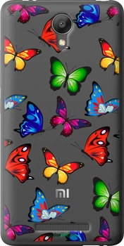 Чехол на Xiaomi Redmi Note 2 Красочные мотыльки "4761t-96-70447"