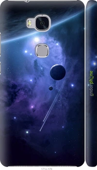Чохол на Huawei Honor 5X Планети у синьому космосі "171m-176-70447"