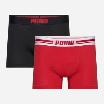 Набір трусів боксерів чоловічих бавовняних Puma Men Everyday Placed Logo Boxer 2P 93847605 M 2 шт Red/Black (8720245590808)