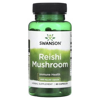 Грибі Рейші Swanson (ReiShi mushrooms) 600 мг 60 капсул (SWV-11444)