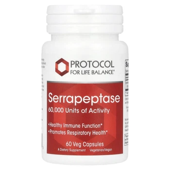 Серрапептаза Protocol for Life Balance (Serrapeptase) 60 веганських капсул (PRT-12973)