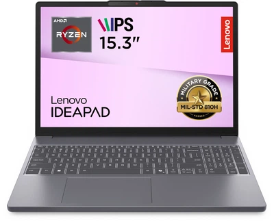 Ноутбук Lenovo IdeaPad Slim 3 15ARP10 (83K700A4RA) Luna Grey / 15.3" IPS WUXGA / AMD Ryzen 5 7535HS / RAM 24 ГБ / SSD 512 ГБ