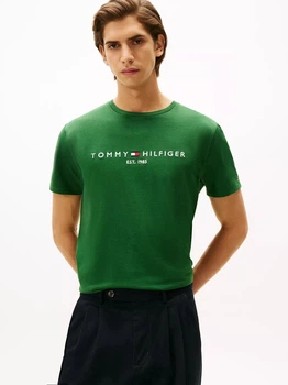 Футболка хлопковая длинная мужская Tommy Hilfiger 647473067 XL Зеленая (1159852286)