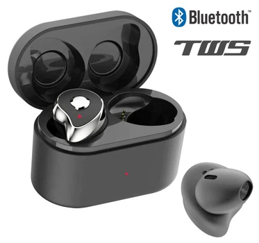 Беспроводные Bluetooth наушники вкладыши гарнитура Hyper HBQ SE-6 в кейсе-зарядке с аккумулятором 650mAh TWS Черный