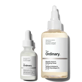 Набор для лица The Ordinary Glycolic Acid 7% 100 мл + Exfoliating Toner Hyaluronic Acid 2% 30 мл