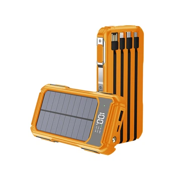 УМБ Power Bank ViaKing 20000 mAh сонячна панель Помаранчевий (H-6)