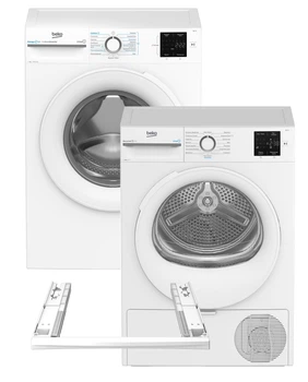 Комплект Пральна машина Beko BM1WFSU38033WW + Сушильна машина Beko BM3T38239WW + З'єднувальна планка Beko PSKS
