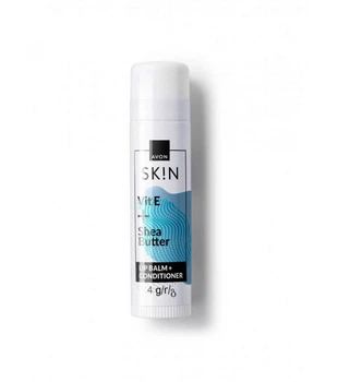 Бальзам-кондиционер для губ 2 в 1 Avon Skin Vit E + Shea Butter Lip Balm + Conditioner 4 г