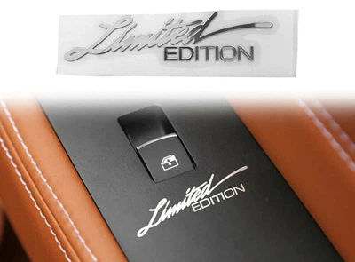 Емблема наклейка Limited Edition в салон авто (нікель, хром) 7,5*1,8 см