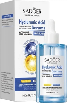 Ультразволожуюча та заспокійлива сироватка Sadoer Hyaluronic Acid Serums Antiaging Deep Nourish Hydrate 100 мл (6976068957386)