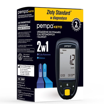 Глюкометр PEMPA KETO 2w1 - измерение глюкозы и кетонов в одном устройстве