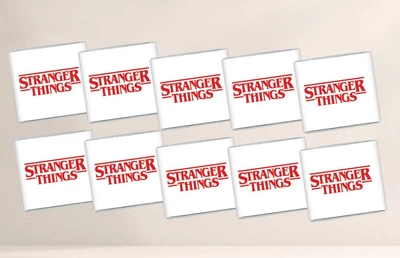 Мини шоколадки "Очень странные дела. Stranger Things. Загадочные события. Белый фон", набор - 10 шт.