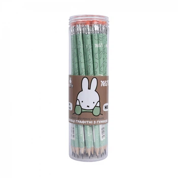 Карандаш графитный круглый с резинкой Miffy YES, 280691