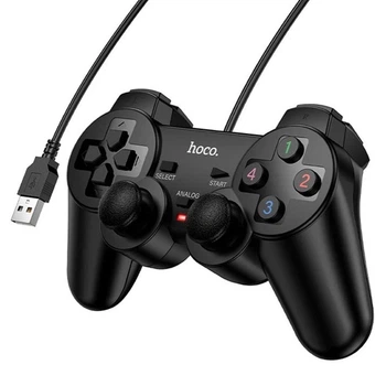 Геймпад Hoco GA3 Fast link wired game controller дротовий ігровий контролер USB 1.5m для ПК-ігор Windows PC Чорний