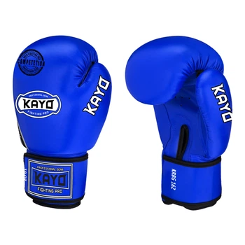 Рукавички боксерські Kayo Натуральна шкіра 8 унцій Сині (KRBG -162 BLU leather-8)