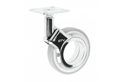Ролик меблевий GTV KM-GIRA-75MM-BH-19 D-75 мм поворотний Сірий + Хром (00064655)