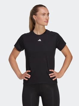 Спортивна футболка для бігу жіноча Adidas Aeroready Train Essentials HR7795 XS Black (4066752529851)