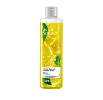 Увлажняющий гель для душа Avon Senses Цитрусовый заряд Lemon Burst Shower Gel с лимоном и базиликом Lemon & Basil Skent 250 мл