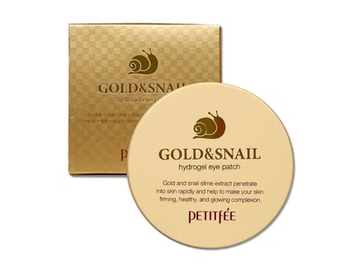 Гідрогелеві патчі для повік із золотом та муцином равлики Petitfee Hydro Gel Eye Patch Gold & Snail 60 шт
