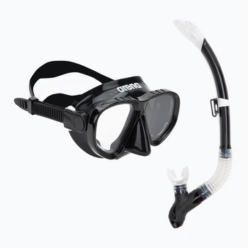 Набор для сноркелинга детский (маска и трубка) Arena Premium Snorkeling Set Jr ( 002019-505) black/clear/black