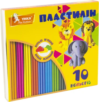 Пластилін 10 кольор. 200гр "Умка" зі стеком №ПЛ75(20)(60)