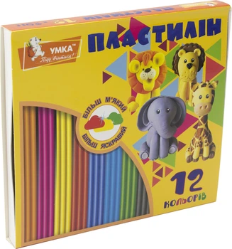 Пластилін 12 кольор. 240гр "Умка" зі стеком №ПЛ76(20)(60)
