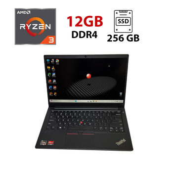 Ноутбук Lenovo ThinkPad E14 Gen 2 / 14" (1920x1080) IPS / AMD Ryzen 3 4300U (4 ядра по 2.7 - 3.7 GHz) / 12 GB DDR4 / 256 GB SSD / Intel UHD Graphics / WebCam б/у