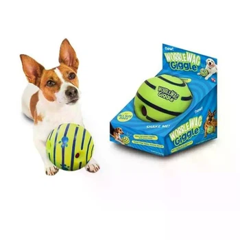 М'яч іграшка Wobble Wag Giggle Ball інтерактивний для активних собак 12 см