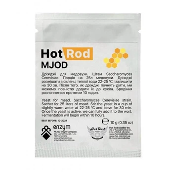 Винные дрожжи Hot Rod Mjod для медовухи, 10 г на 25 л