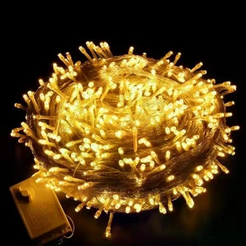Вулична світлодіодна гірлянда «Краплі роси» 800 LED 50 м з теплим білим світлом та контролером