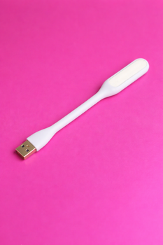 Гибкая Лампа LED USB Фонарик для Павербанка Ноутбука, Белый