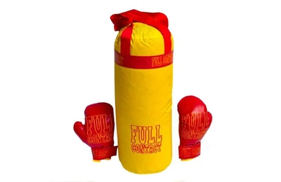 Набір боксерський Danko Toys ДТ-12-05 груша рукавички 65 х 17 см жовтий з помаранчевим (RZN-23099330)