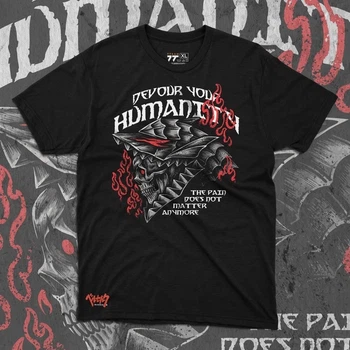 Футболка для подростка мальчика с принтом Берсерк Devour yuor Humanity Размер S/M/L (рост от 164 до 182 ) Anime10656