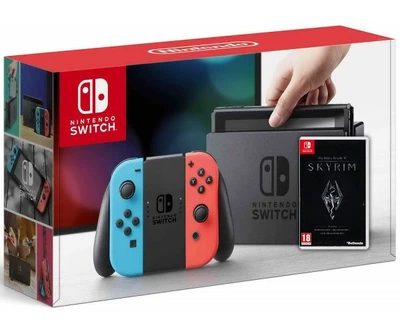 Nintendo Switch Neon Blue-Red + Игра The Elder Scrolls V: Skyrim (русская версия)