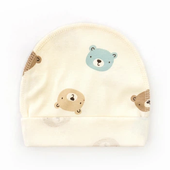 Шапочка Dexter`s с подворотом с мишками baby bears молочный 40