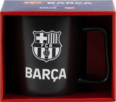 Чашка керамическая Kite FC Barcelona 390 мл черная в подарочной упаковке (BC25-212)