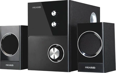 Мультимедійна акустика Microlab M-223, 2.1 каналу, 17 Вт, провідне підключення, чорна (LKMTR_809206)