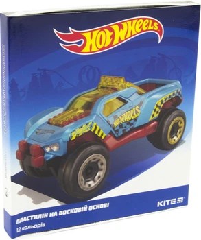 Пластилін воск. 12 кольор. 240гр "Kite" №HW19-1086 Hot Wheels(48)